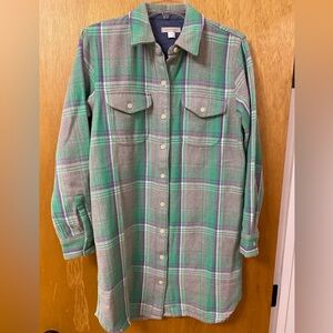Outerknown flannel blanket shirt dress